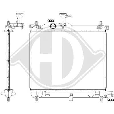 Radiator HYENAI i10 08->> 346x446x17