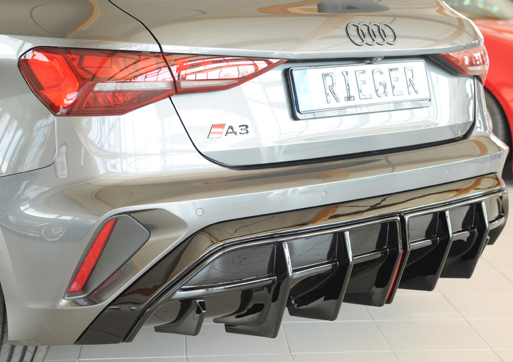 Achterdiffuser Audi A3 (GY) – 06.24- glans zwart