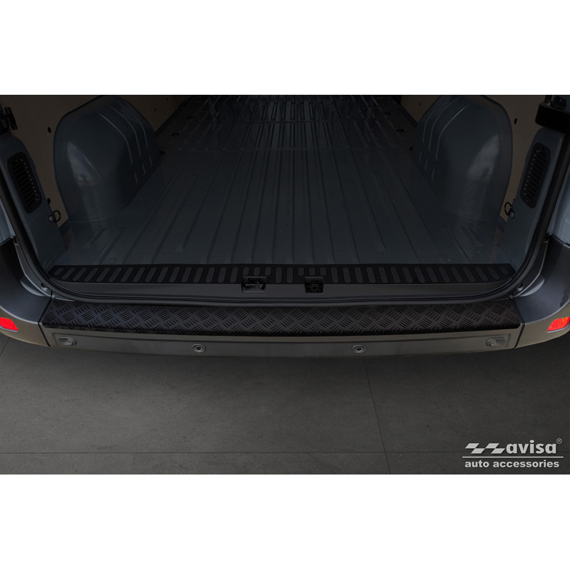 Matt Black Aluminum Rear bumper protector  Opel Movano / Renault Master II / Nissan NV400 2010-2018 & 2018-2021 'Riffled Plate'