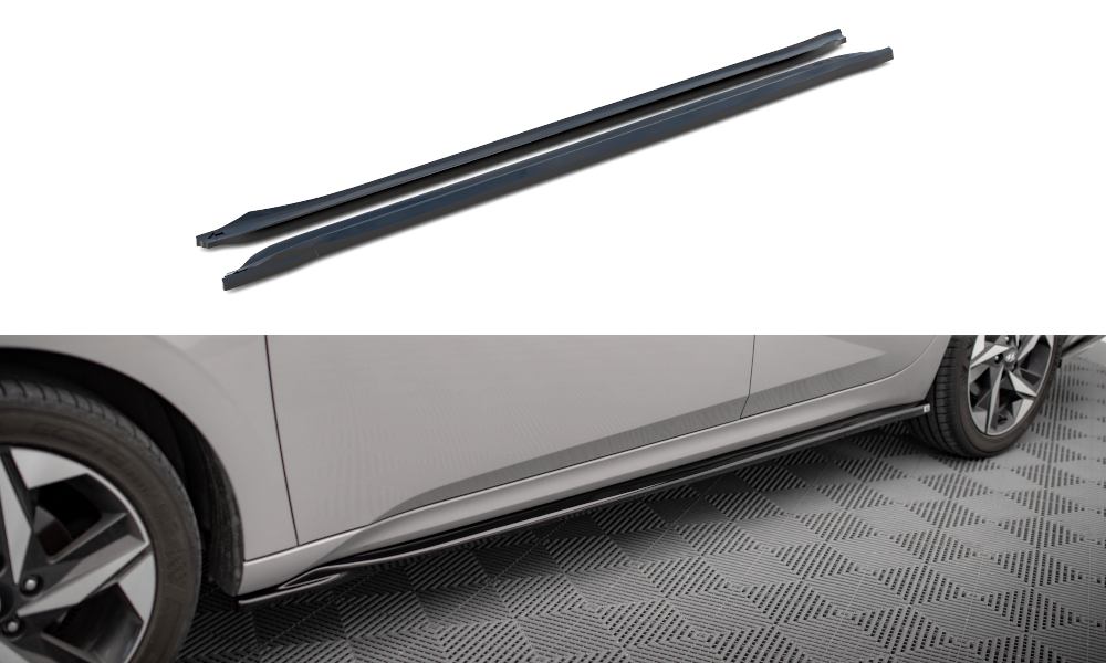 Zijskirts Hyundai Elantra 2020 - 2023 Maxton Glans Zwart