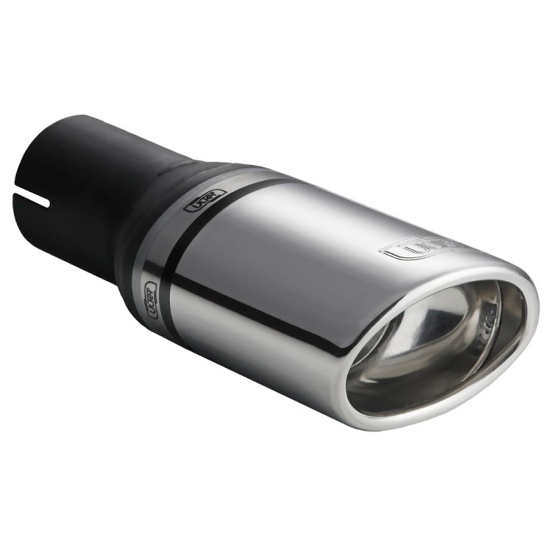 Ulter Sport Exhaust finisher - Oval 95x65mm Slanted - Length 120mm - Installation ->50mm - Inox