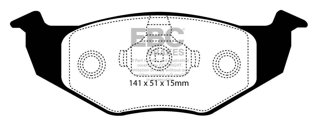 EBC Brakes VW Caddy Kombi 1.4 2001-2004 Remblokken voorzijde
