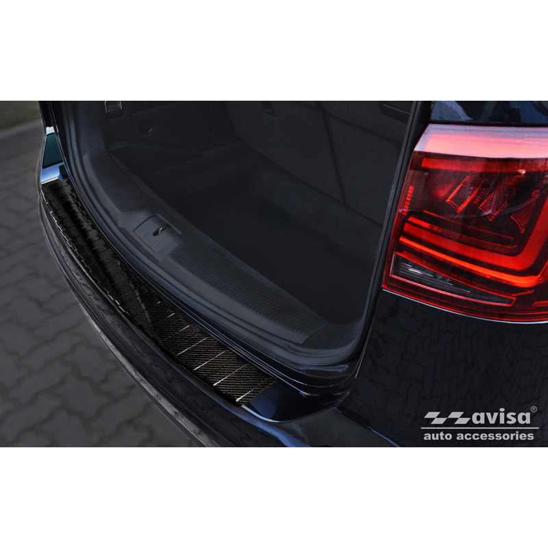 Echt 3D Carbon Achterbumperprotector  Seat Alhambra 2010- 'Ribs'