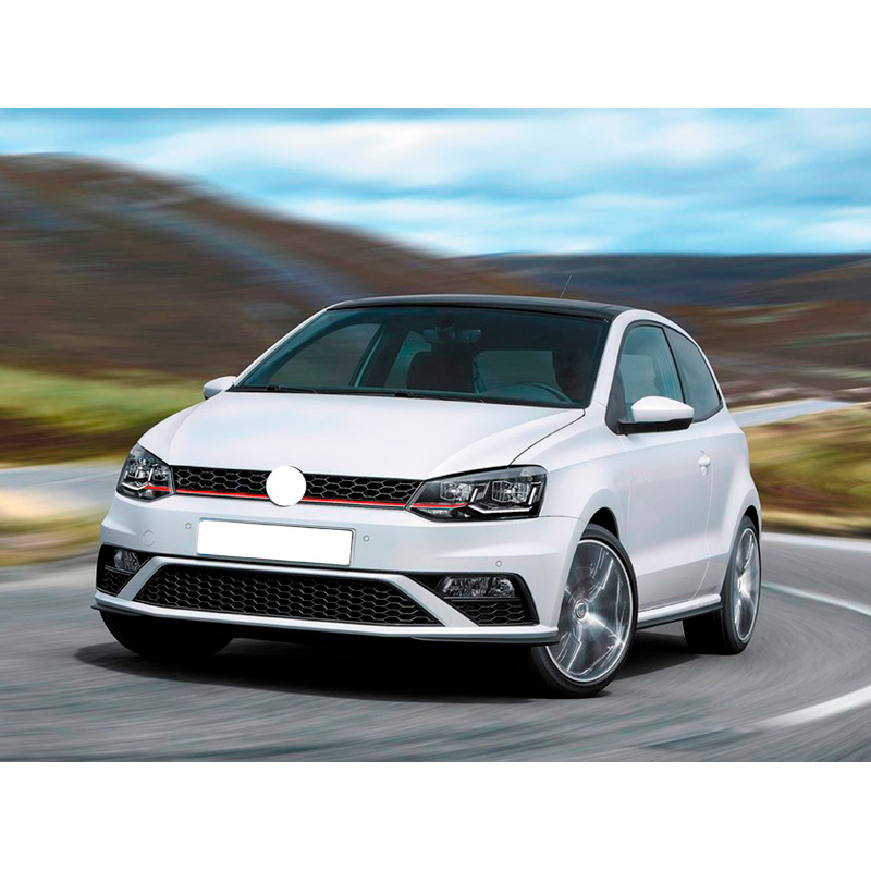 Front bumper  Volkswagen Polo 6C 2014- 'GTi-Look' incl. Grills & Fog lights (PP)