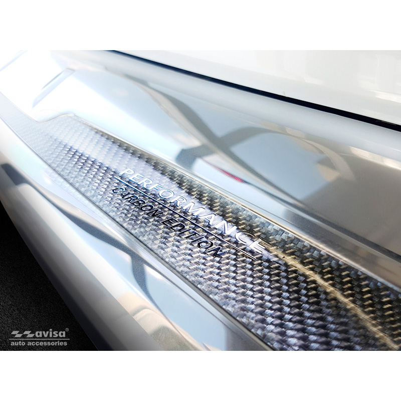Stainless Steel Rear bumper protector 'Deluxe'  BMW X5 G05 M-Package 2018- 'Performance' excl. M-Competition Silver Mirror/Silver Carbon