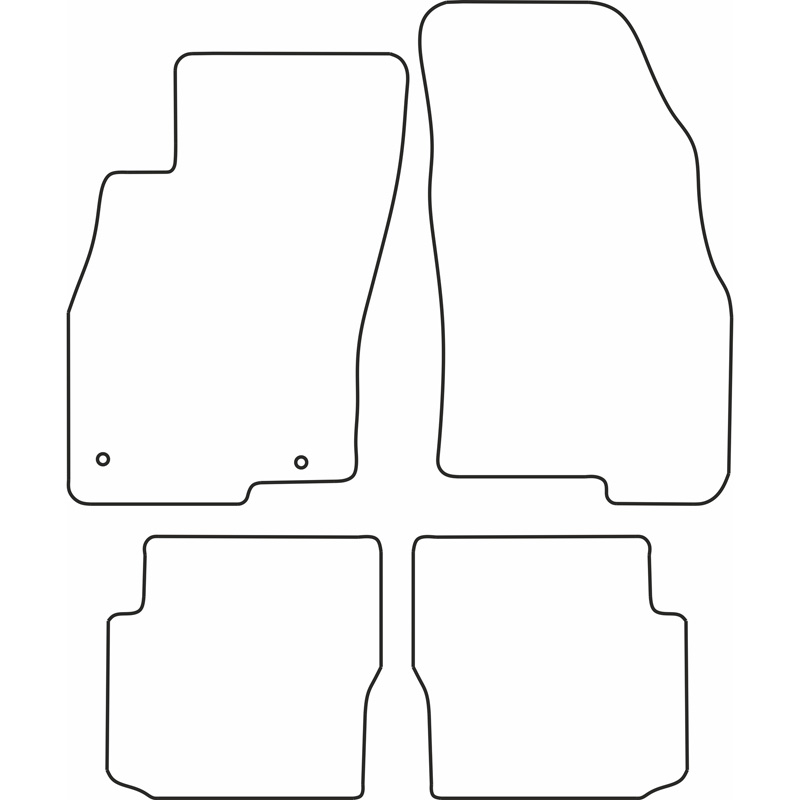 Automatten Velours  Fiat Punto Evo (5 deurs) 2009-2014