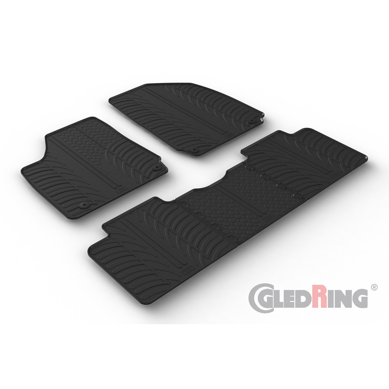 Rubber car mats set  Hyundai Ioniq 6 (CE) 2022- (T profile 5-pieces)
