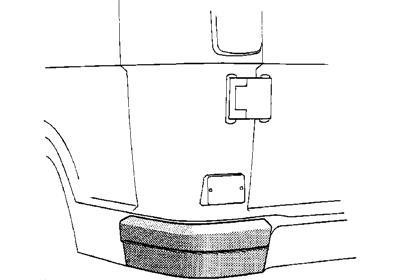 achterbumperhoek, links Mercedes W601/W602, 207D, 1977 -