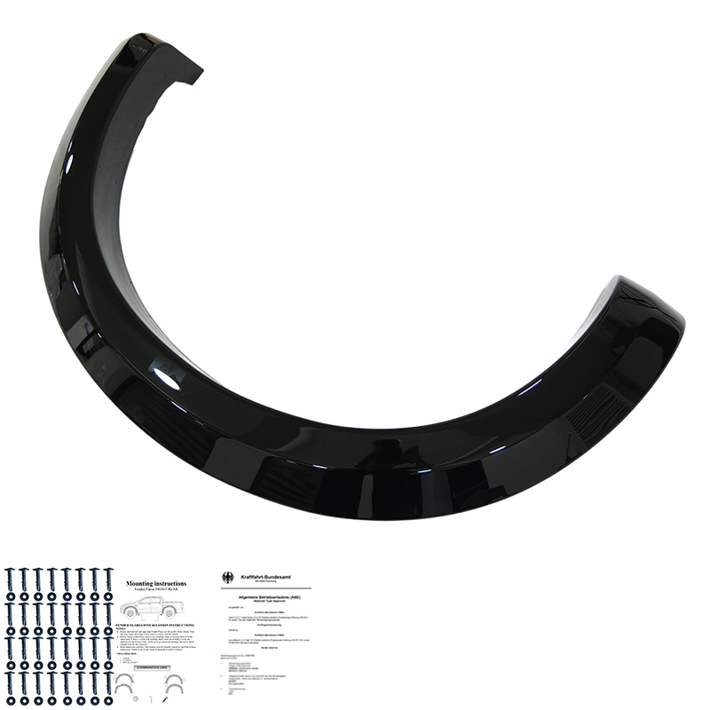 Oneway Set spatbordverbreders (Fender Flares)  Ford Ranger T9 2022- - Zwart glanzend