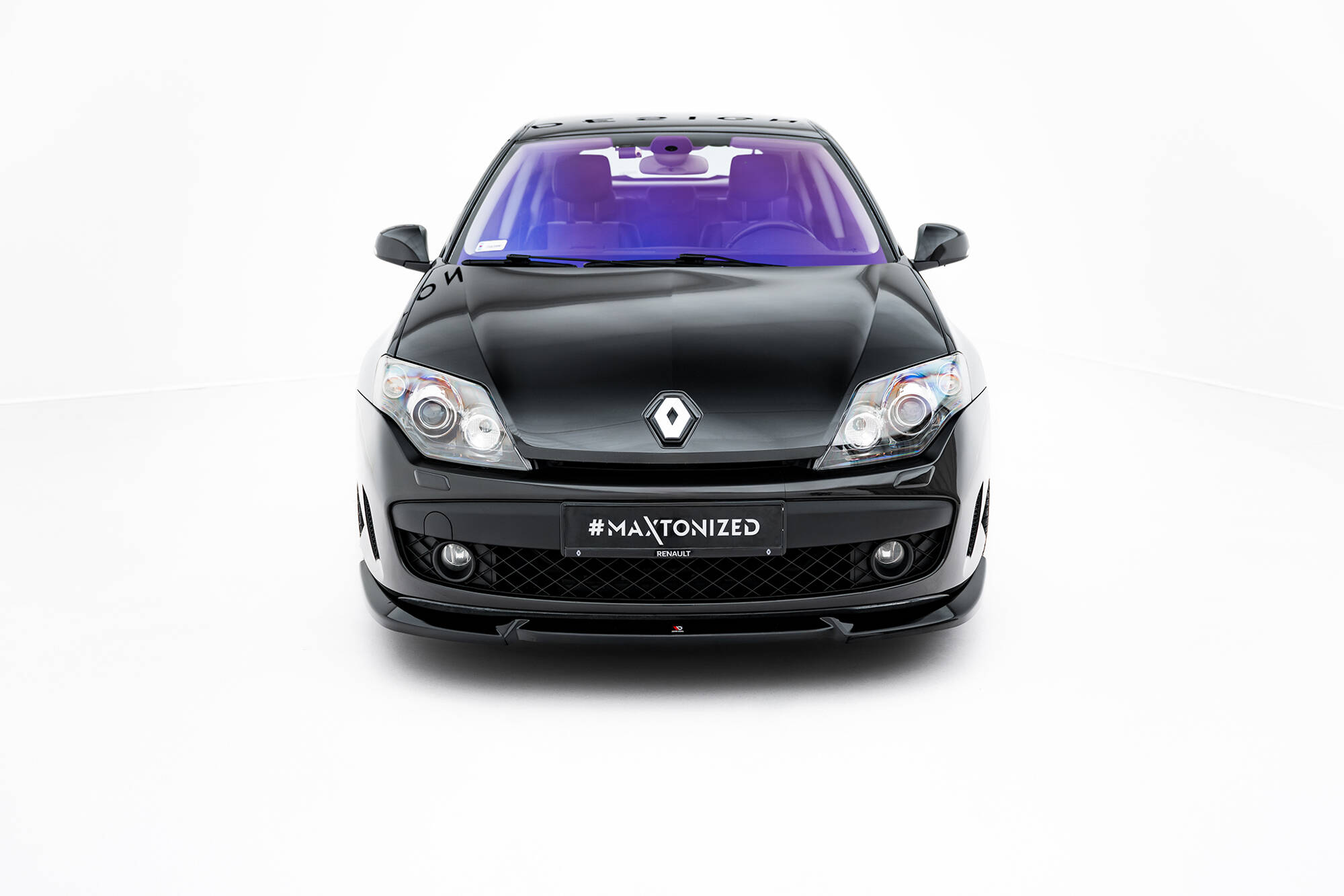 Voorspoiler Renault Laguna Hatchback GT MK3 Maxton Glanzend zwart