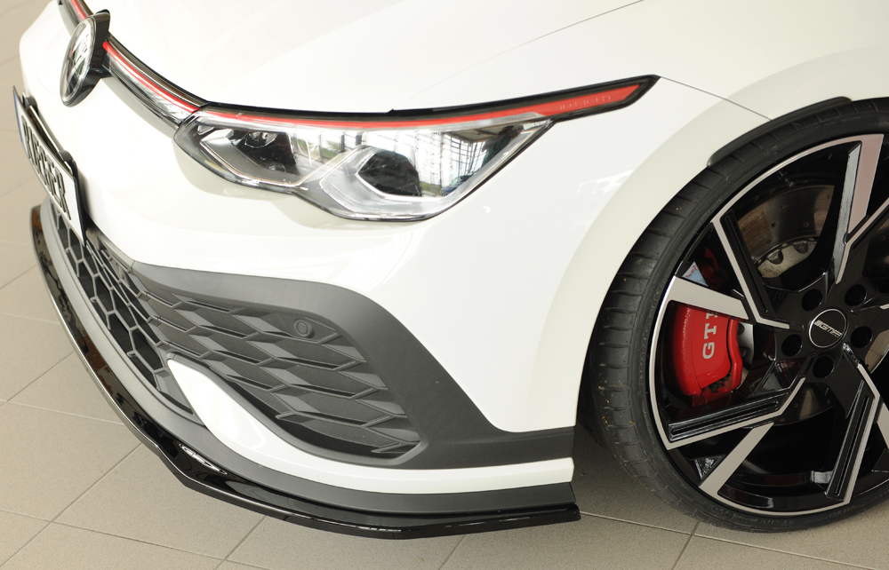 Voorspoiler Volkswagen Golf 8 GTI Clubsport Rieger Glans Zwart