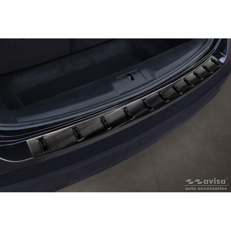 Zwart RVS Achterbumperprotector  Volkswagen Sharan II & Seat Alhambra II 2010- 'STRONG EDITION'