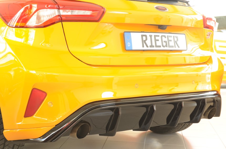 Diffuser Ford Focus 4 ST/ST-Line uitlaatpijp links + rechts Rieger glans zwart