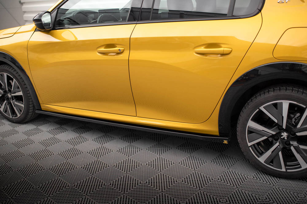 Zijskirts Peugeot 208 GT Maxton Glans Zwart