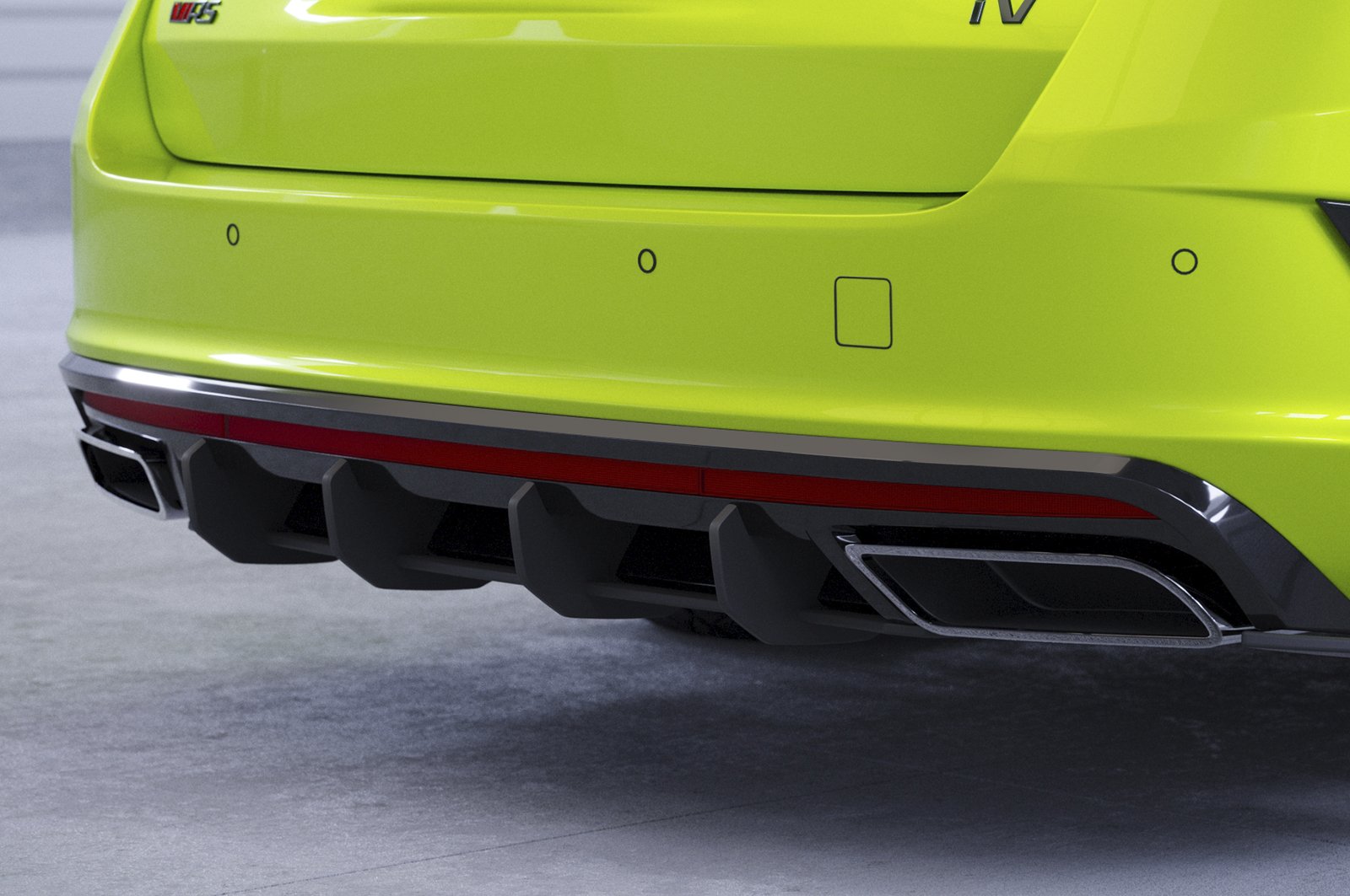 Diffuser Skoda Octavia 4 VRS CSR Mat Zwart