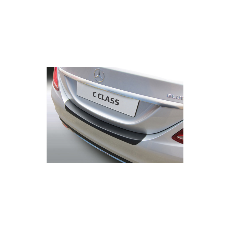 ABS Rear bumper protector  Mercedes C-Class W205 Sedan 3/2014-6/2021 Black