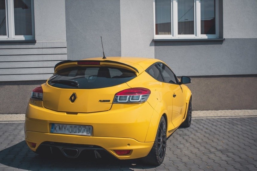 Spoiler cap Renault Megane 3 RS Maxton Design glans zwart