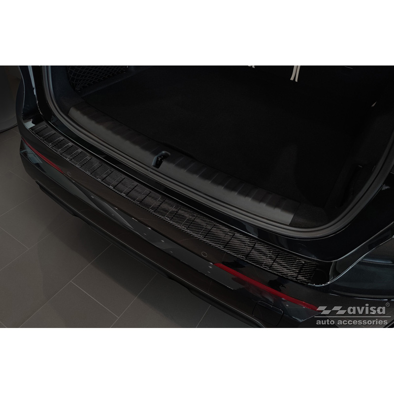 Echt 3D Carbon Achterbumperprotector  BMW X1 U11 / U11 xLine 2022- 'Ribs'