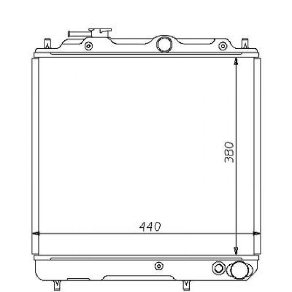 Radiator GALANT 88-93 380x440 1.6 EL GL GLX