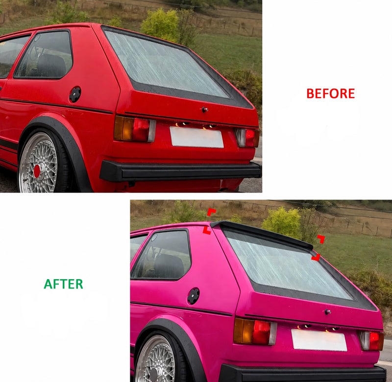 Roof spoiler  Volkswagen Golf I 1974-1985 (ABS Matt Black)