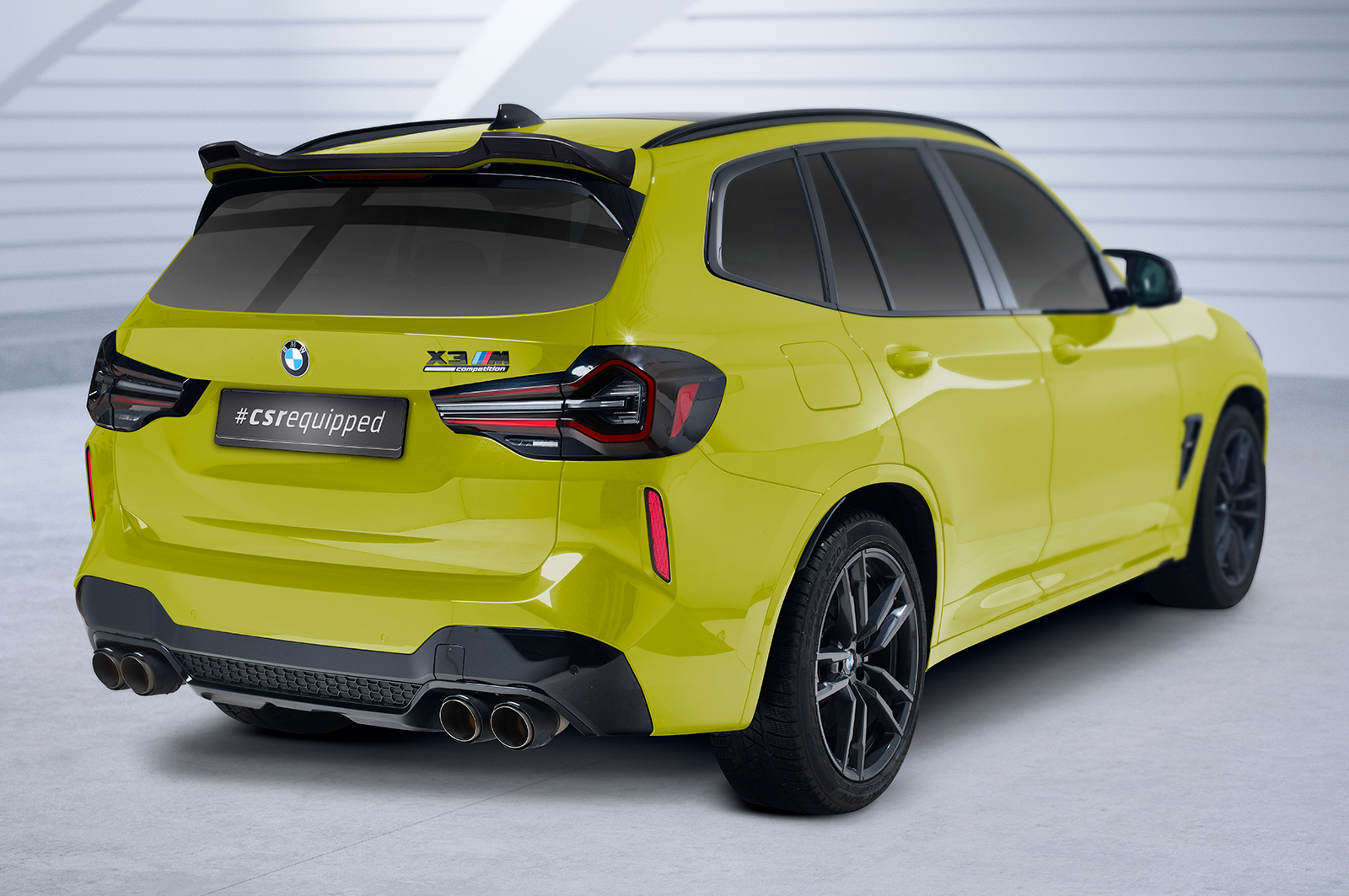 Spoiler BMW X3M F97 FL CSR Glans Zwart