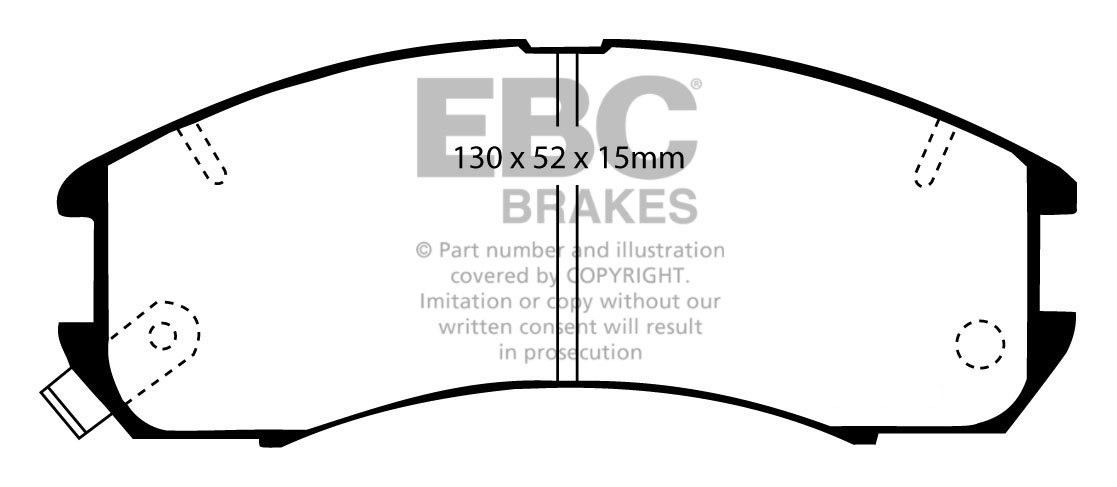 EBC Brakes Mazda 626 2.0 (GV1) 87-92 Remblokken voorzijde