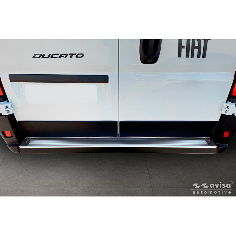 Avisa Stainless Steel Rear bumper protector  Fiat Ducato III Facelift 2023- / Opel Movano III Facelift 2023- / Toyota Proace Max 2024- 'Ribs' (2 pieces)