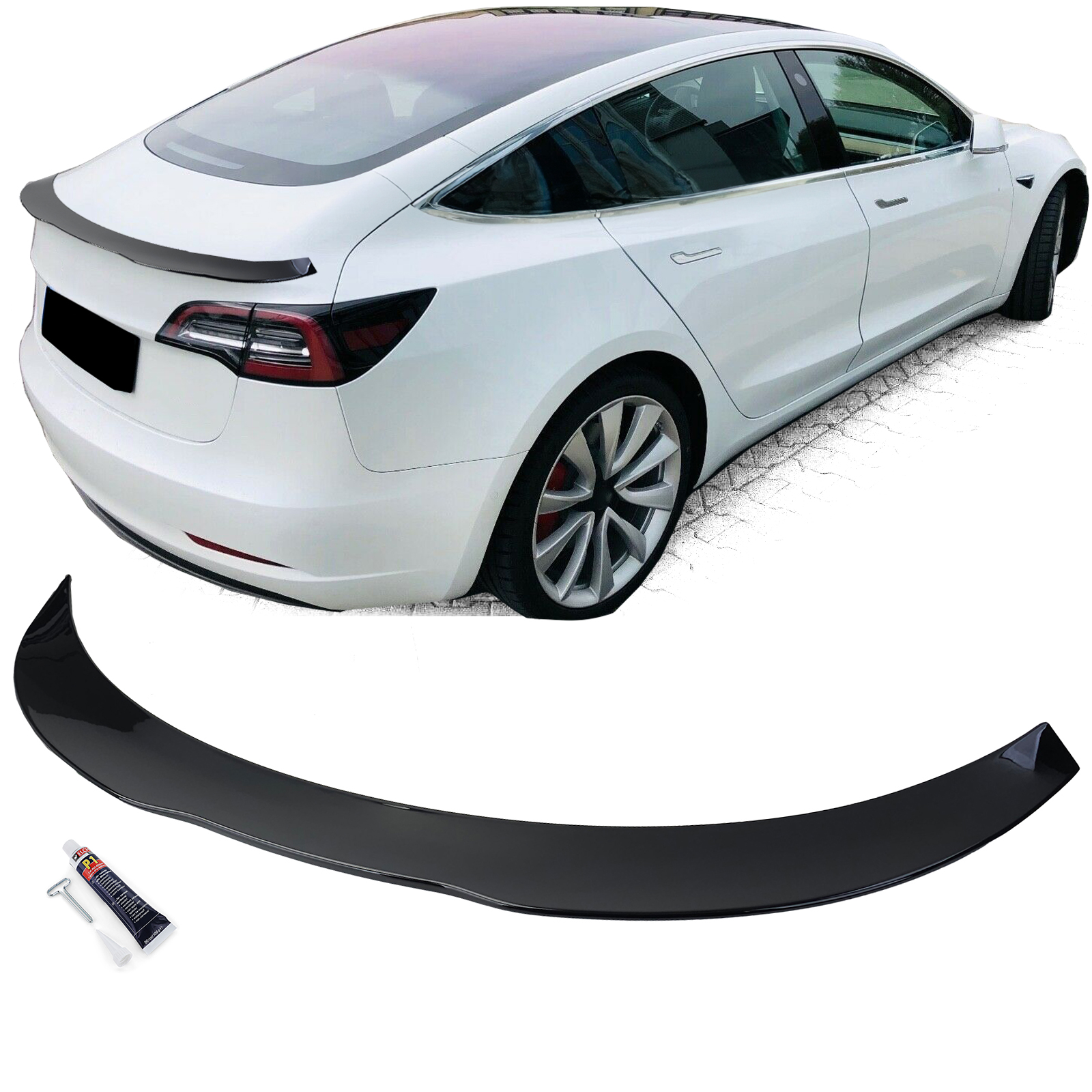 Spoiler Tesla Model 3 Glans Zwart