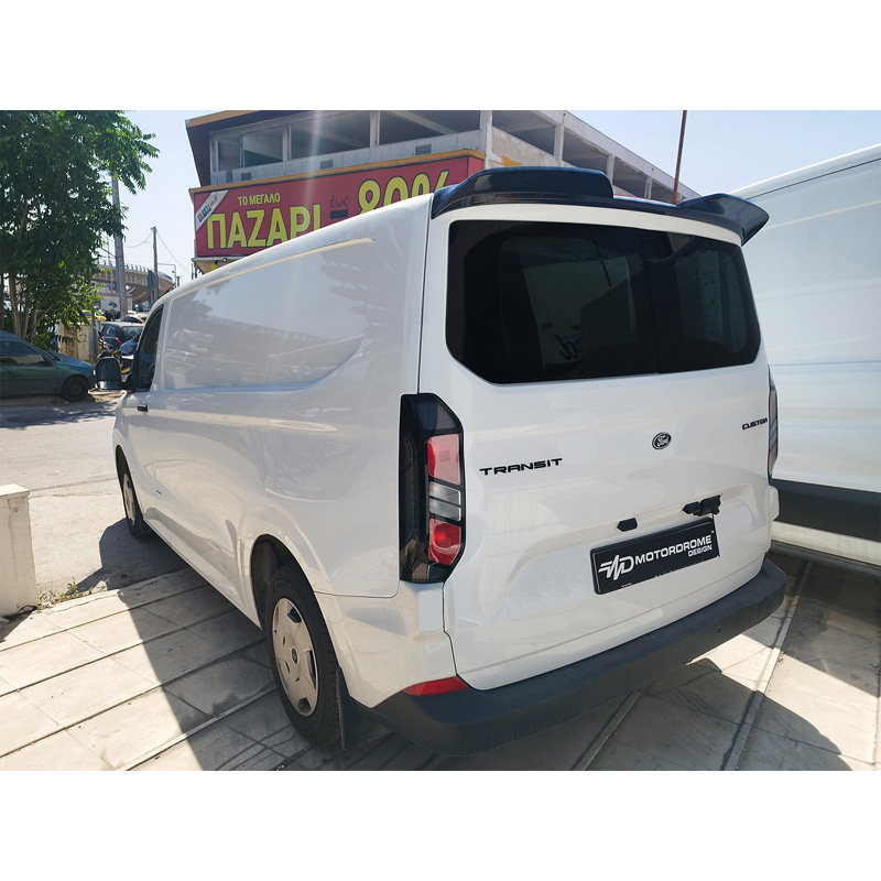 Motordrome Roof spoiler V.3  Ford Transit Custom (V710) 2023- & Volkswagen Transporter T7 2024- (with tailgate) (PU)