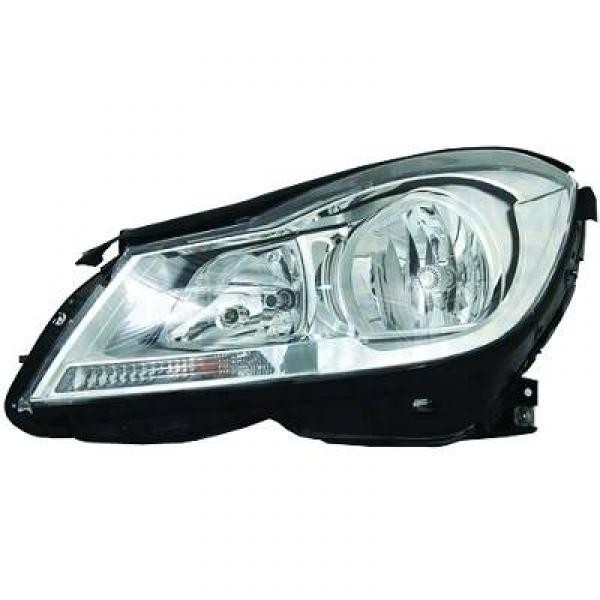 Koplamp links W204 11->> chrome;H7/H7