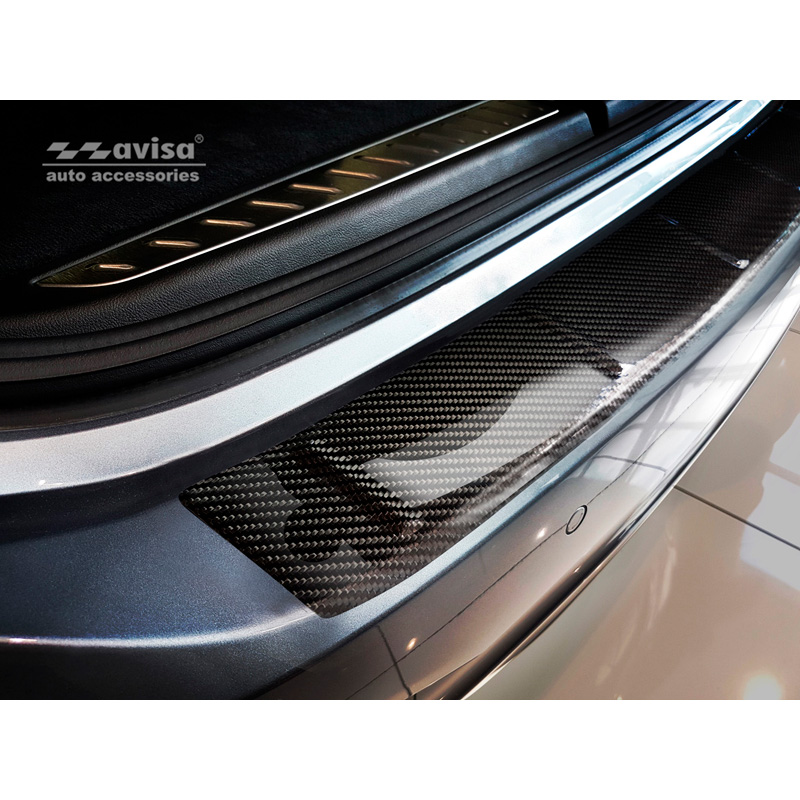 Real 3D Carbon Rear bumper protector  BMW 6-Series Gran Turismo G32 2017- 'Ribs'