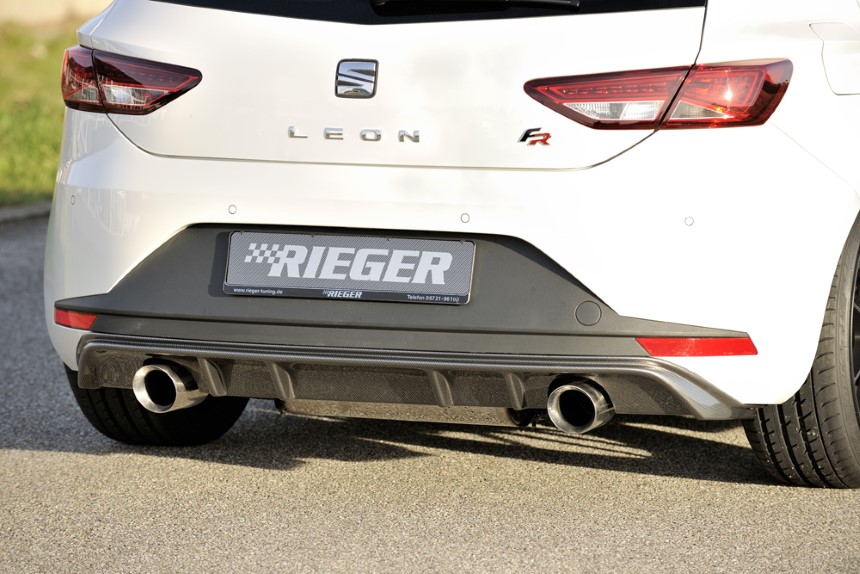 Diffuser Seat Leon F5 FR Rieger sportuitlaat links + rechts carbon-look