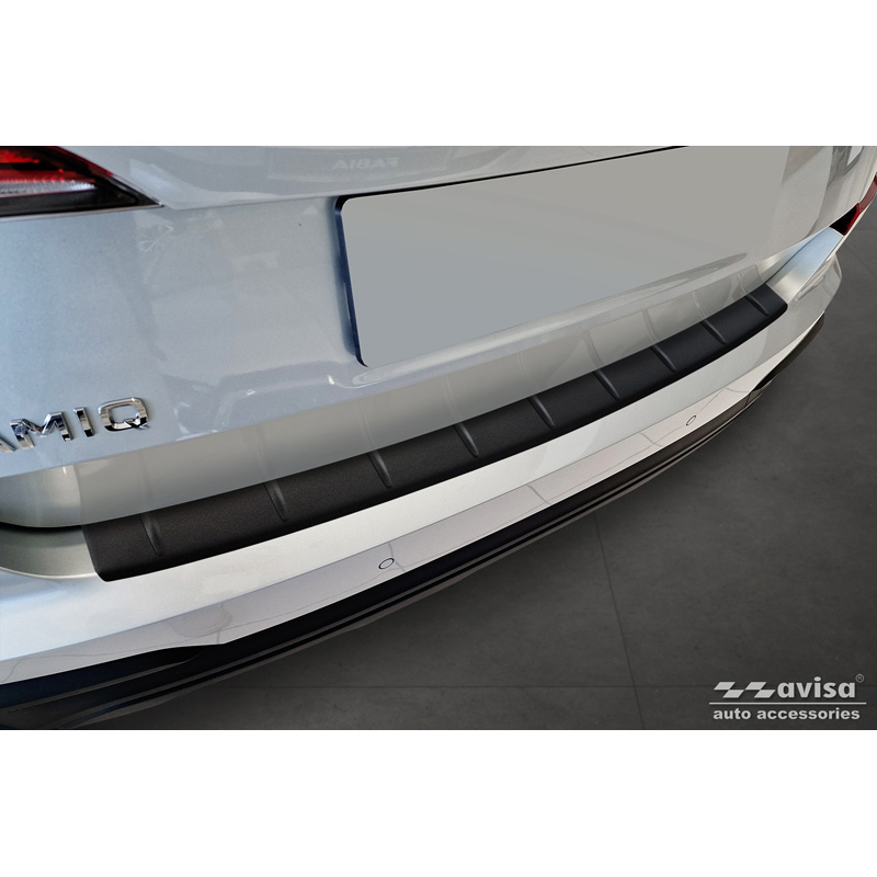 Matzwart RVS Achterbumperprotector  Skoda Kamiq Facelift 2024- 'Ribs'