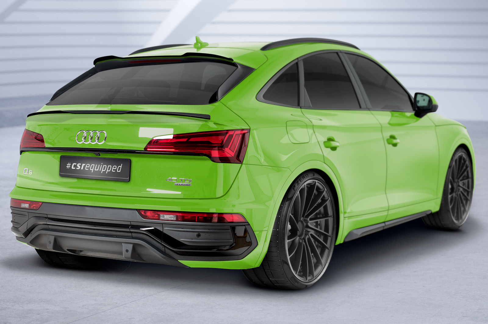 Spoiler Audi Q5 (FYT) Sportback CSR Glans Zwart