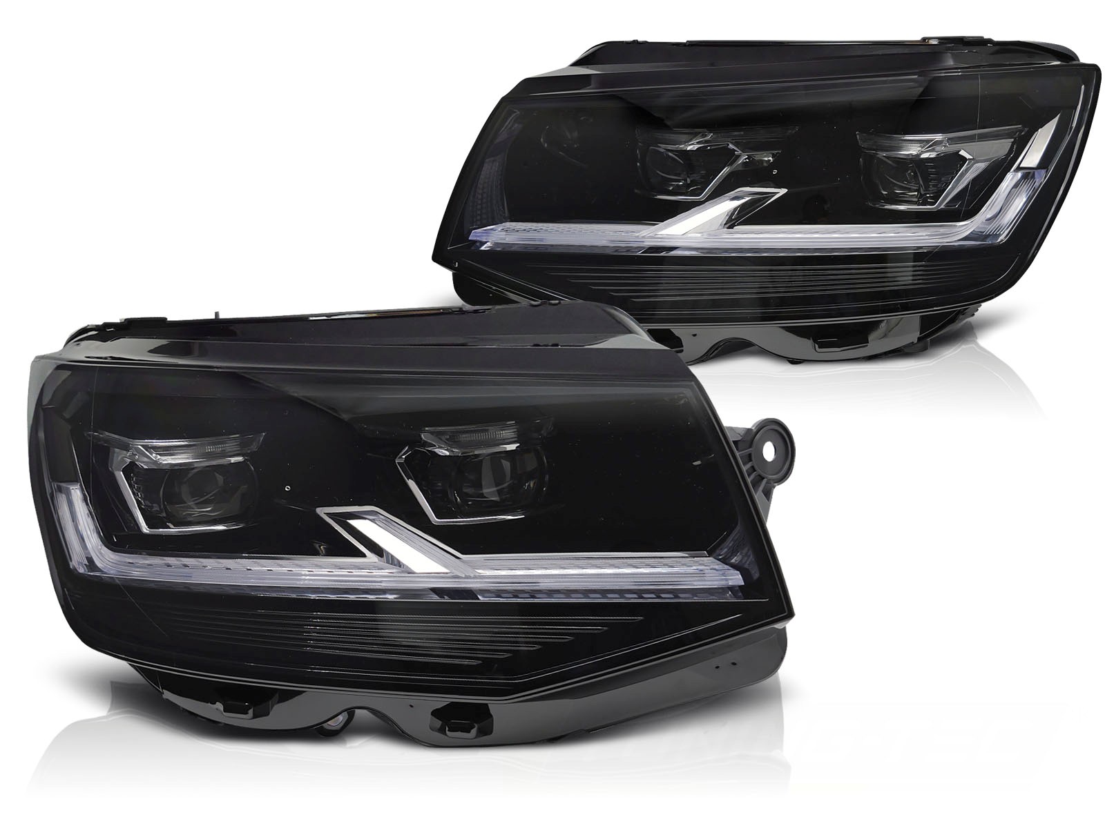 Headlights VW T6 Multivan/Transporter FULL LED Dynamic Tube Black