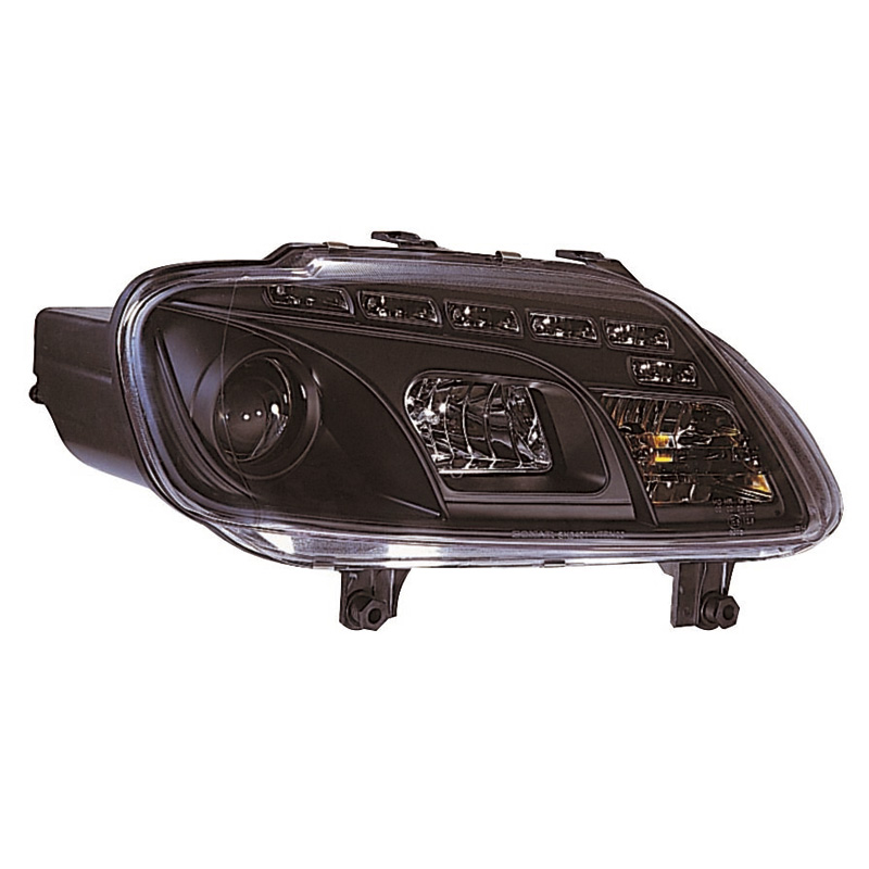 Set Koplampen in DRL-Look  Volkswagen Touran 2003-2006 & Caddy II 2004-2010 - Zwart