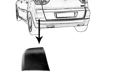 Rubber profiel links achter Citroen C4 Picasso '07 - '13