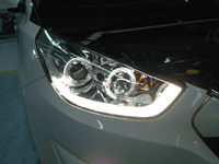 Headlight set DRL-Look Hyundai ix35 2010- Chrome