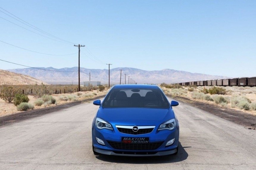 Voorspoiler Opel Astra J Maxton Design glans zwart