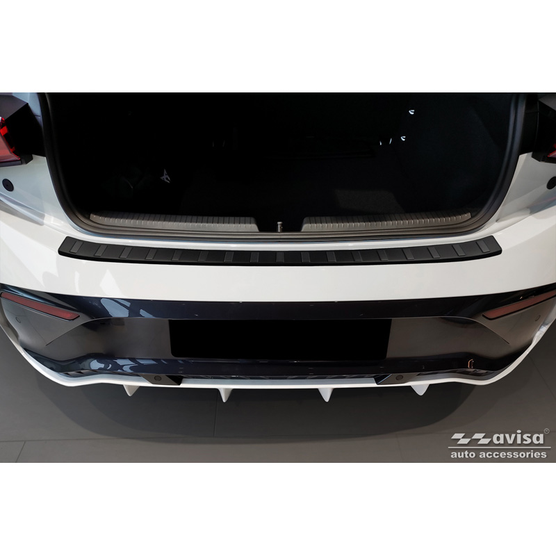Matt Black Stainless Steel Rear bumper protector  Cupra Born 2021- 'Ribs'
