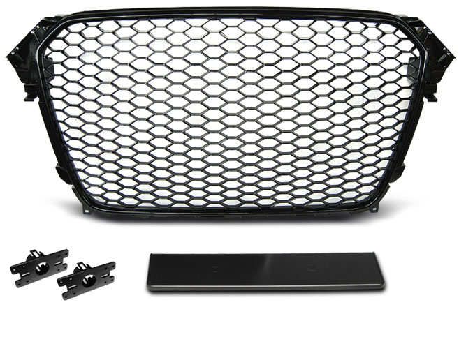 Grill Audi A4 B8 Facelift (2012-2015) RS Design Piano Black Emb