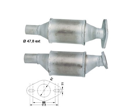 Fiat PALIO 1.7TD 1698 cc 51 Kw / 70 cv 176A3.000 Magnaflow CAT B