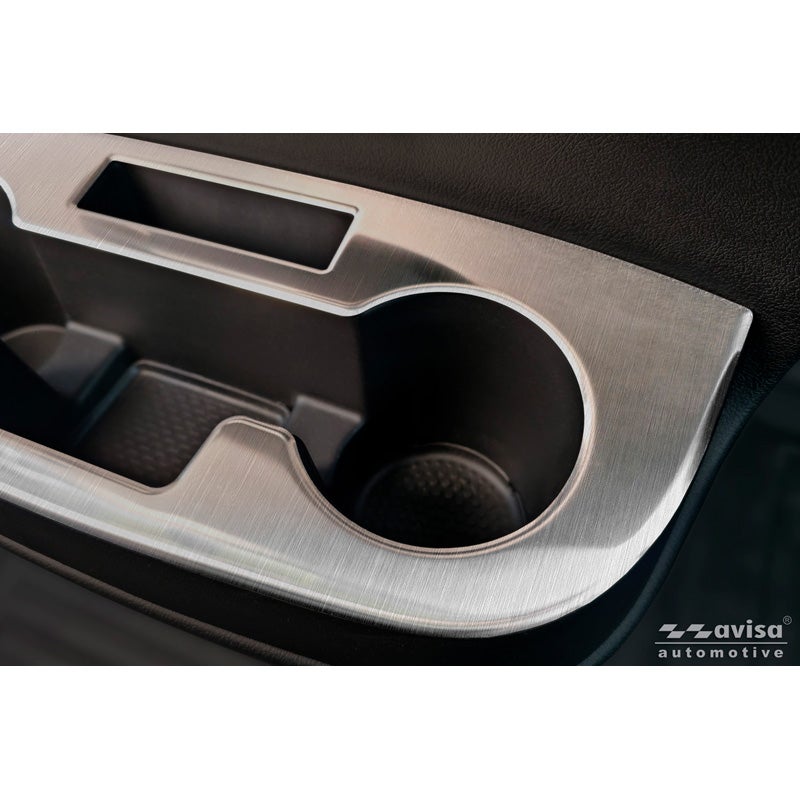 Avisa Stainless Steel cup holder trim cover  Fiat Ducato III Facelift 2023- / Opel Movano III Facelift 2023- / Toyota Proace Max 2024- - Silver