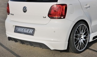 Achterbumper Diffusor VW Polo 6R Rieger Carbon