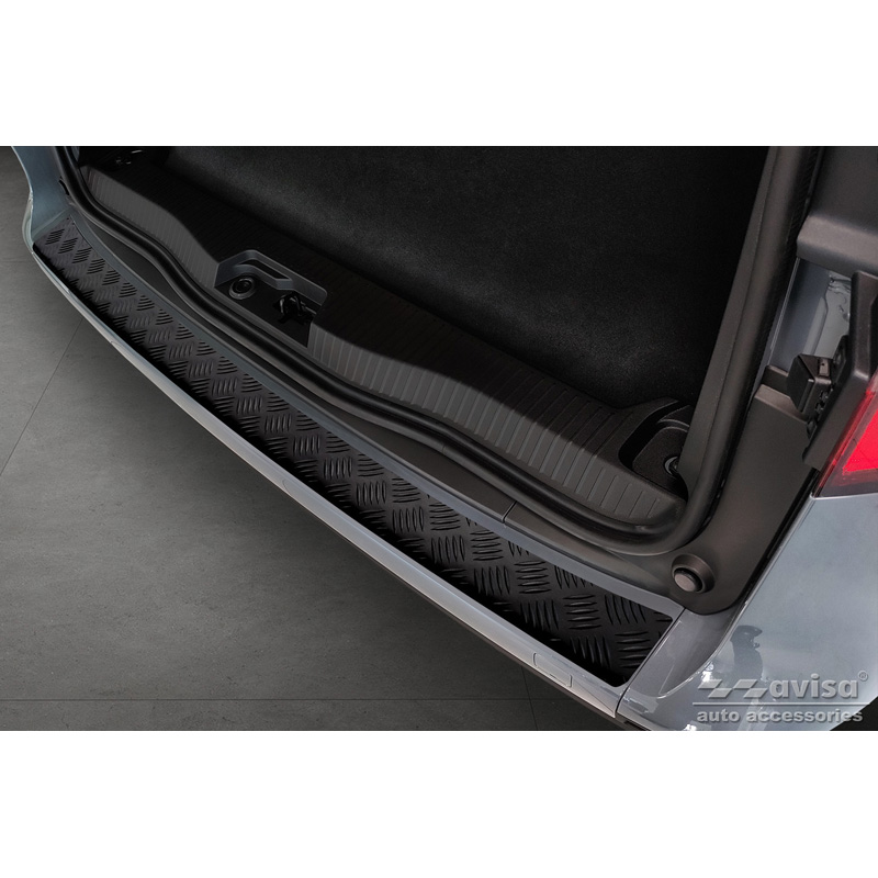 Matzwart Aluminium Achterbumperprotector  Mercedes Citan (W420) Box/Tourer 2021- 'Riffled Plate'