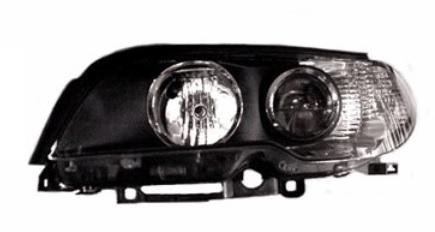 koplamp, H7+H7, zwart huis, witte knipper, rechts BMW 3 serie E4