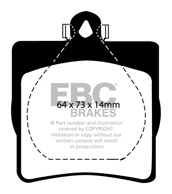 EBC Brakes MERCEDES C-Class (W203) C180 2000-2004 Remblokken ach