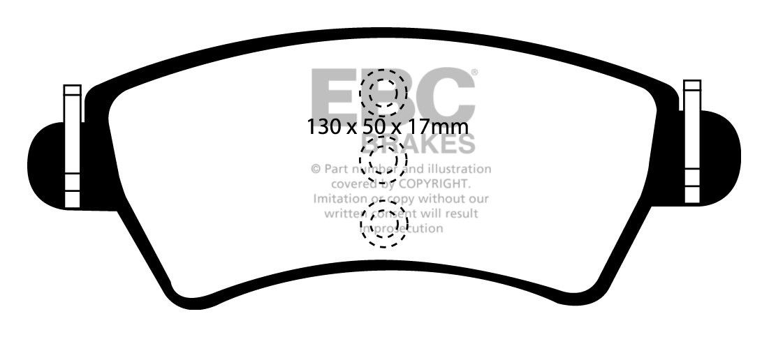 EBC Brakes PEUGEOT 206CC 1.6 (Disc offset 27mm) 2001-.. Remblokk
