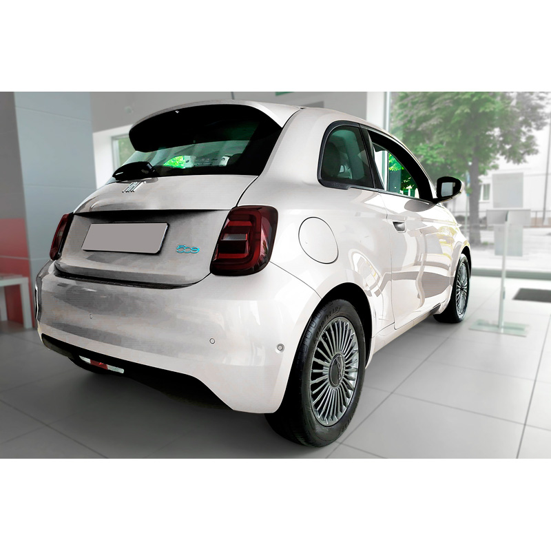 Real 3D Carbon Rear bumper protector  Fiat 500e Berlina, 3+1 & Cabrio 2020- 'Ribs'