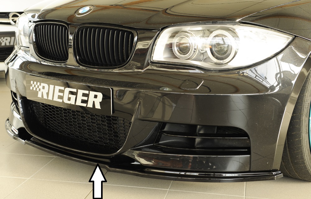 Voorspoiler BMW 1Serie E82/E88 2007-.. Zwart Glans Rieger